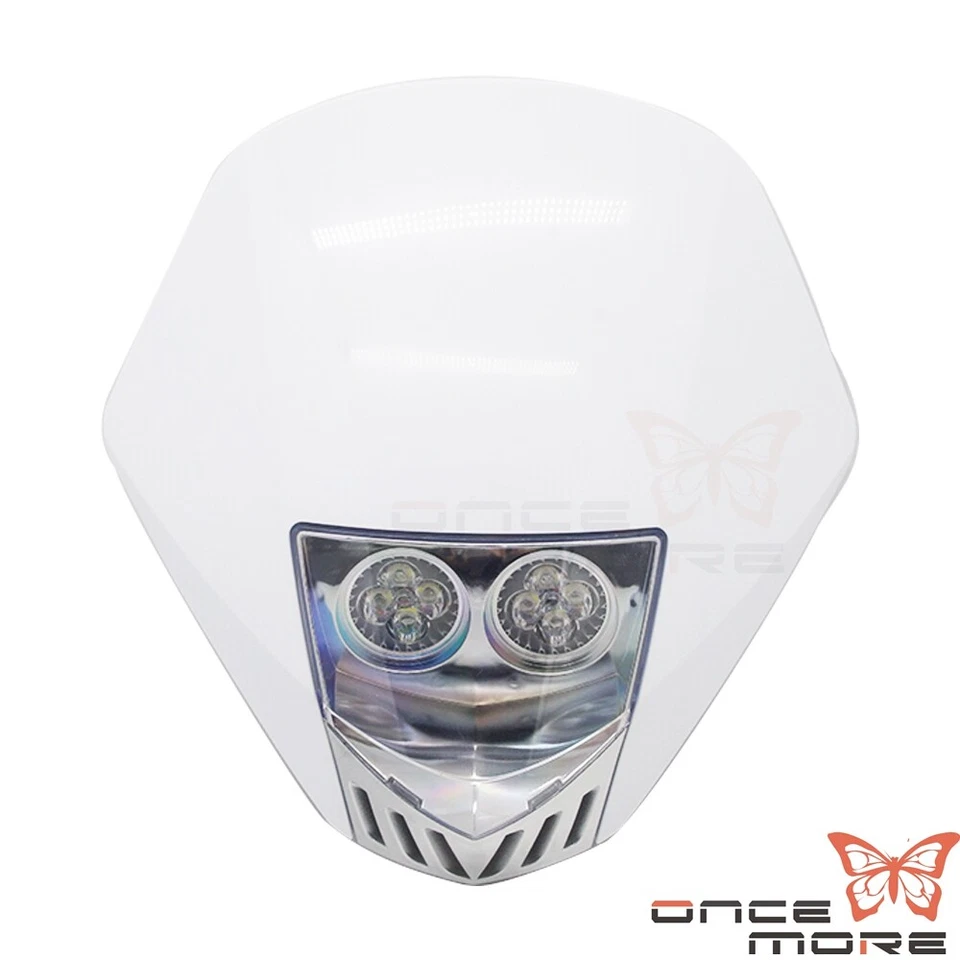 Super Moto Dual Sport LED Headlight Headlamp for Honda CR250R CB450 Dirt Bikes - Imagem 2 de 4