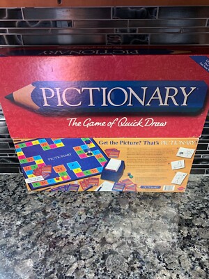 Hasbro Pictionary The Game of Quick Draw Gameplay 2000-Replacement Box w Pencils