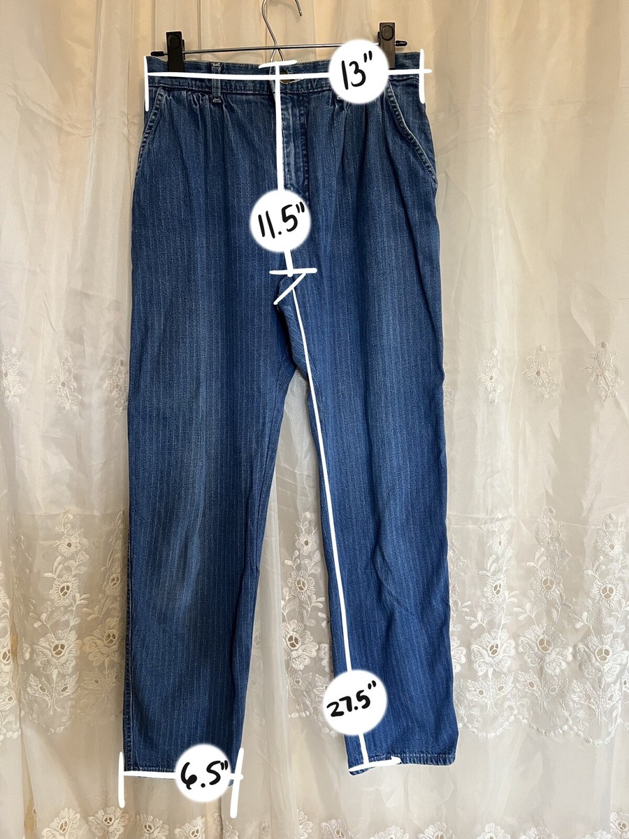 Vintage 70s Lee Jeans Tapered Pin Stripe Talon 42 Zipper | eBay