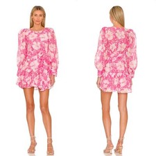 NWT LoveShackFancy Teyana Mini Dress in Holiday Sun Fuchsia Size 12