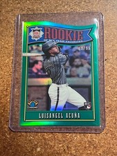 2025 Bowman Baseball Green ROY Favorites Die-Cut #ROY-4 Luisangel Acuna RC 49/99