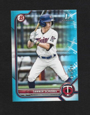 2022 Bowman Draft Tanner Schobel BD-28 Sky Blue Parallel 49/499 Twins