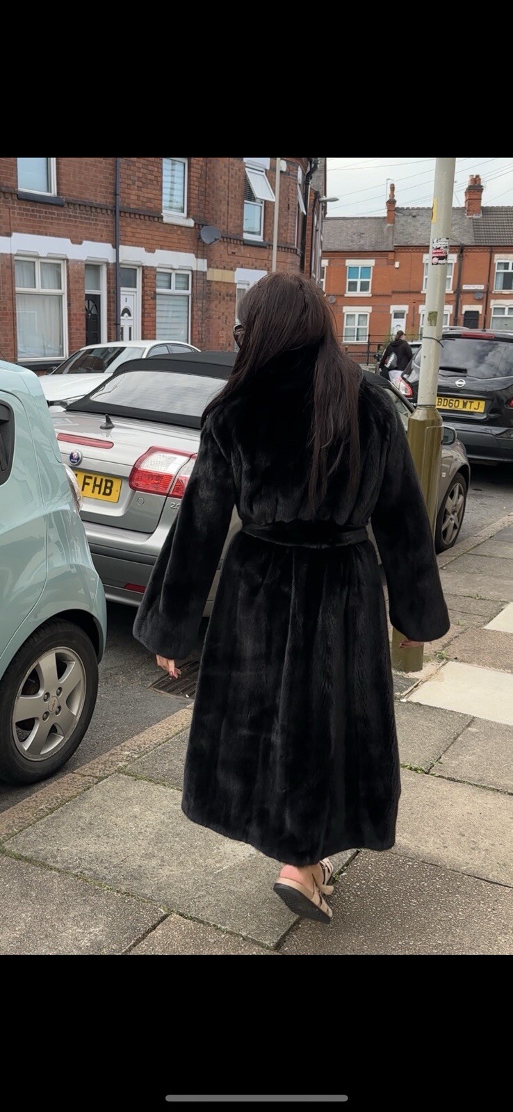 real mink fur coat long image 6