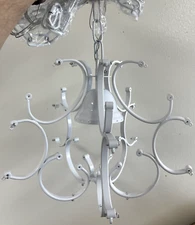 Chandelier For Girls Room Bedrooms Mini White Crystal Fixture 1 Light Pendant