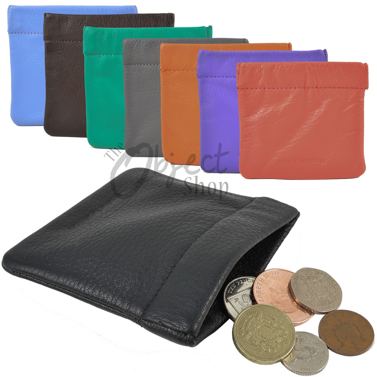 Mala Leather Snap Top Coin Purse Pouch Tray Unisex Change Wallet