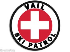 4" VAIL COLORADO SKI PATROL HELMET CAR BUMPER DECAL STICKER MADE IN USA