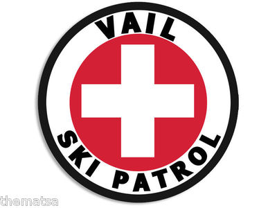 10cm Auto-Aufkleber Sticker Decal Laptop Farbe bunt Vail Ado Ski Patrol F3278