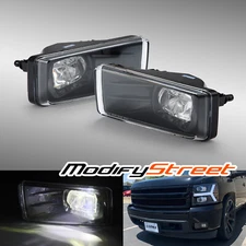2007-2016 Chevy Silverado Tahoe Suburban Avalanche GMC LED Black Fog Lights