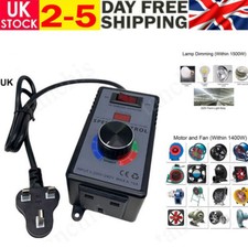 AC 220V-240V Motor Speed Controller Switchs Real-time Voltage Display UK Plug