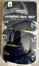 Stealth Hybrid Headcover Head Cover Complete Set 3-PW  Black / Green 