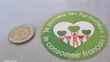 Sticker I support farmers I consume french
