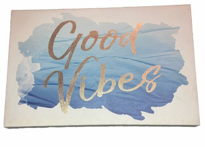 Rectangle Good Vibes Canvas Wall Art Decor  Boston Warehouse - Open Box