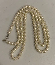 Vintage Emmons signed Pearl 21"necklace