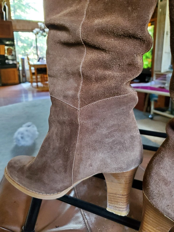 La Redoute of France * Botas de cuero de gamuza genuina *Talla 39 EURO * Talla 8 EE. UU. Foto 2 de 4