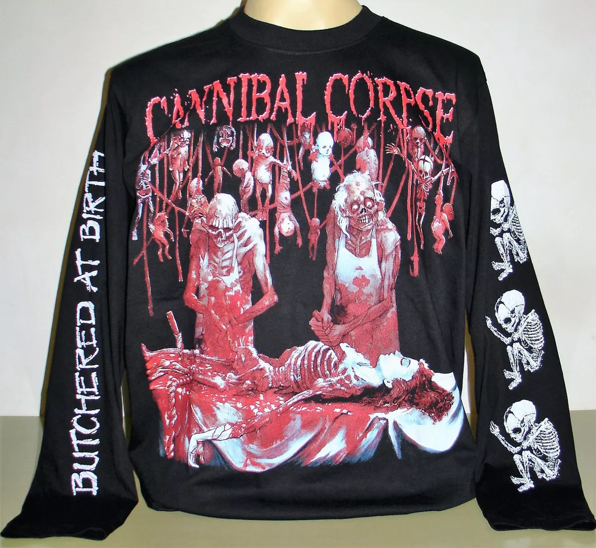 Cannibal Corpse Butchered At Birth Long Sleeve T-Shirt Size S M L XL 2XL  3XL New