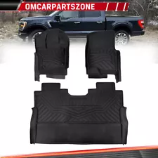 OUMURS Floor Mats TPE Liners for 2015-2025 Ford F-150 SuperCrew Cab All Weather