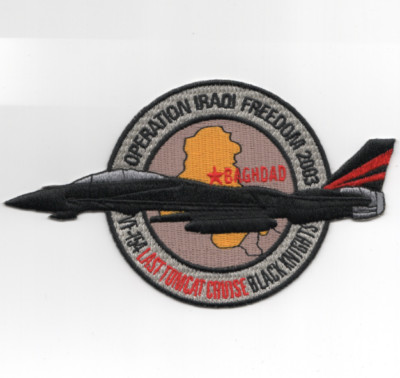 6'' NAVY VF-154 LAST TOMCAT CRUISE OIF EMBROIDERED PATCH