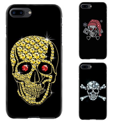 For Apple iPhone 12 13 14 15 16 Pro Max Phone Case skeleton skull diamond 