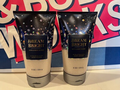 Bath & Body Works DREAM BRIGHT Exfoliating Glow Body Scrub Set of 2 NEW