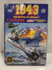 1988 Nintendo NES 1943 THE BATTLE OF MIDWAY BOX, GAME SLEVE NO MANUAL