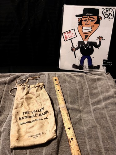 VINTAGE THE VALLEY NATIONAL BANK Geldbeutel CHAMBERSBURG PA. COOL SEHR SELTEN 🏦💵😁
