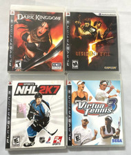 Lot of 4 plarstarion3 games,Resident Evil, Dark Kingdom, Virtus Tennis3, NHL 2K7