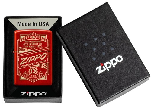 Zippo 48620, It Works Advertising Design, Metallic Red Finish Lighter - 第 3/3 張圖片