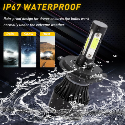 H4 LED Headlight Bulbs 9145 Fog Light Compatible For Toyota RAV4 2001 2002 2003 2004 2005