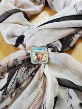 SLIDE Scarf Wild Rag Scarves Slide highland cow gift, bandana slide, western 