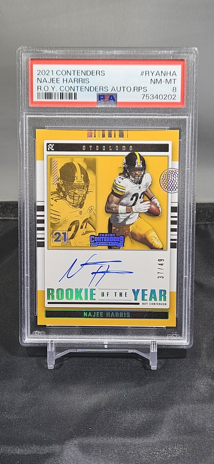 Najee Harris Panini Contenders Rookie of the Year Contenders Autographs Rps #RYANHA Base