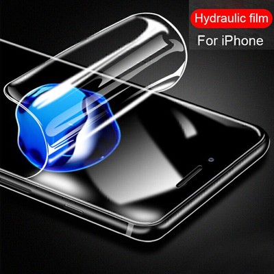 5 Pcs Hydrogel Screen Protector For iPhone 13 12 mini 11 Pro Max 7 8 Plus Clear