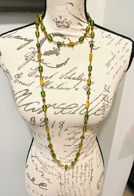 Gorgeous Vintage Venetian, Murano glass necklace, 29 + L, EUC  RARE FIND