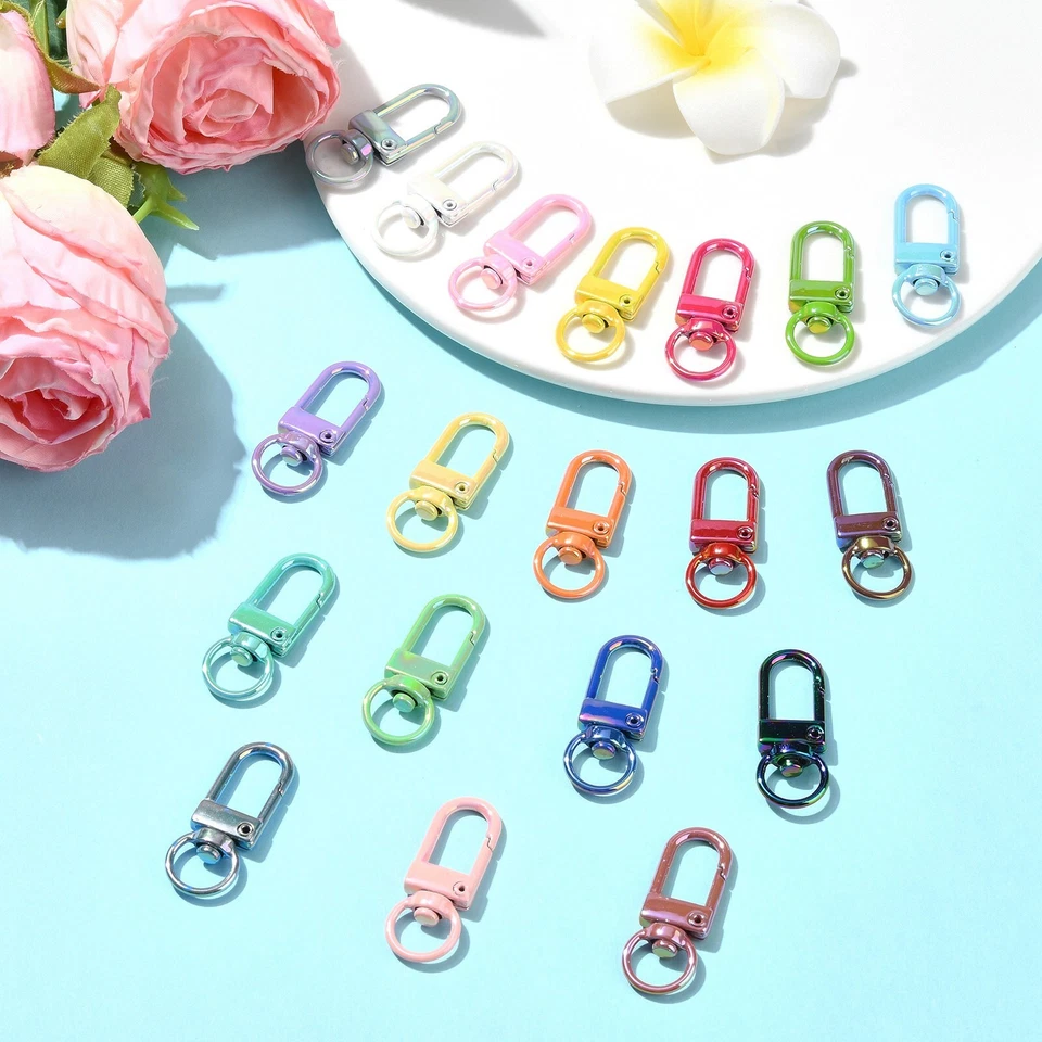 19x Double Swivel Hook Key Clasps Connectors Snap Jewelry Making Accessories - Image 4 of 4