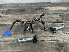 dia compe mx 1000 Bmx Brake Set Front Rear Levers Black Calipers Old School 83