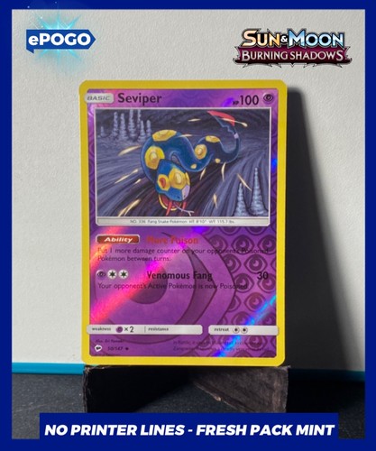 Seviper 50/147 Reverse Holo - Burning Shadows Pokemon Card MINT Pokémon ✅