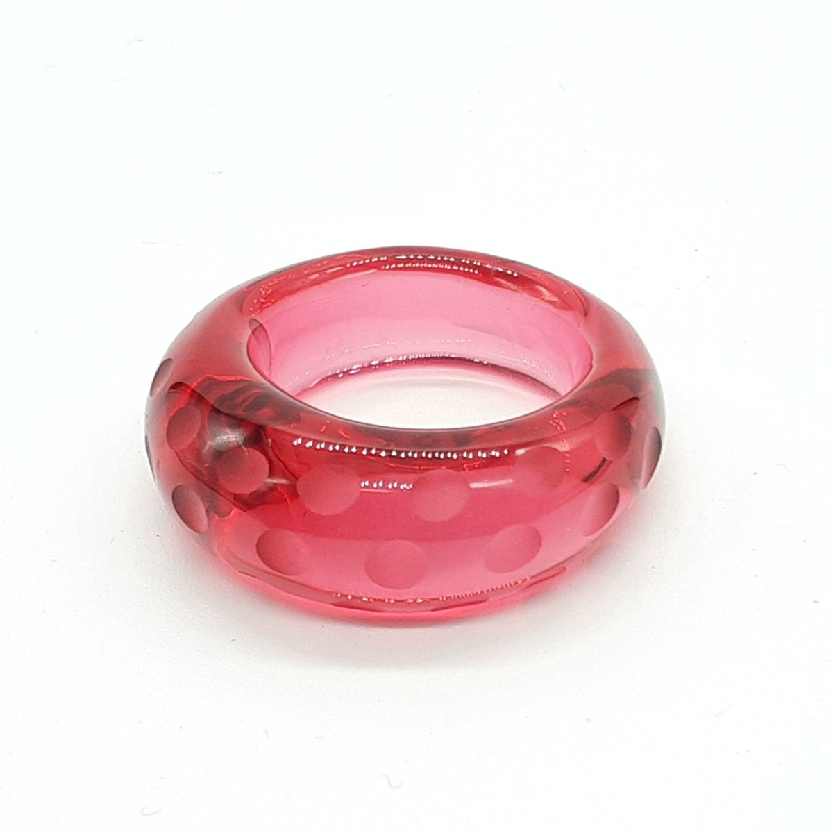 Baccarat Crystal Glass Dot Ring Modern Elegant Fashion