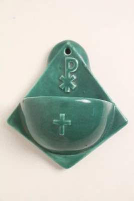 Weihwasserbecken HW 4 Kreuz grün Goebel West Germany Porzellan 1.Wahl Porcelain - Bild 1 von 4