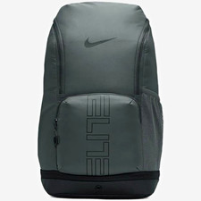 Nike Elite Backpack Gray/Black Zip Closure Adjustable Straps Pockets