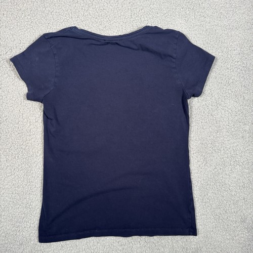 MONCLER T Shirt Blue with Logo Women's Medium - Picture 4 of 5