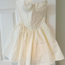 HOUSE OF CB 'Kristiana' Cotton Strapless Corset Mini Dress Small/ Cup A-C / NWOT