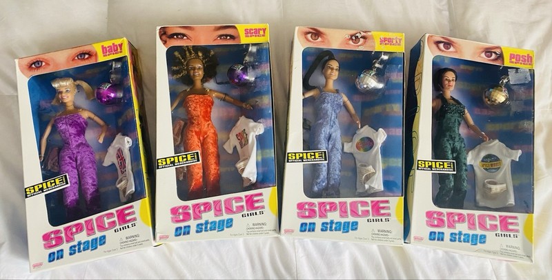 New! Vintage 1998 Galoob 11” Spice Girls On Stage 4 Piece Doll Set Girl Power
