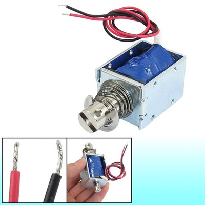 DC 12V 5.6Ohm 1kg Force 10mm Stroke Open Frame Electric Linear Solenoid