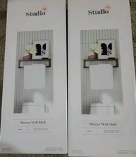 2 NEW Studio 3B™ Mercer 3-Tier Wall Shelf in NICKEL [Lot of 2]