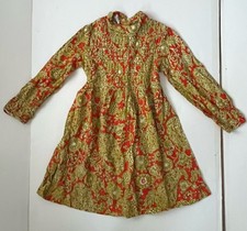 Vintage Girls Polly Flinders Hand Smocked Floral Cotton Dress. 7