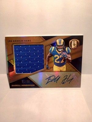 2019 Gold Standard Darrell Henderson Jersey Relic Auto Rookie /99 Card #310