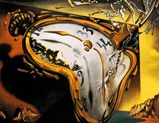 Salvador Dali Melting Clock Surrealism Time Distortion Painting Dream Artwork Ar