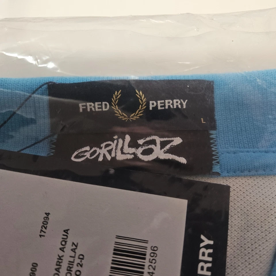 Polo Fred Perry x Gorillaz 2-D Exclusivité Online Collab 2021 Sold Out Taille L - Photo 4/4