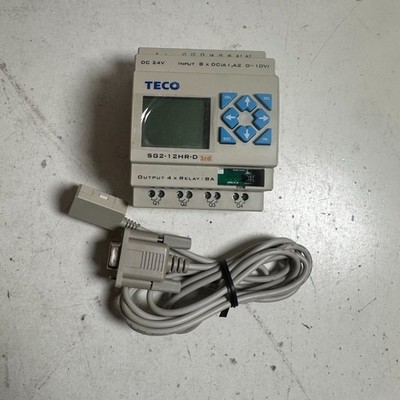 TECO SG2-12HR-D Beige 24V DC LCD Backlit Display Programmable Logic Controller