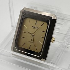 RADO DIASTAR Vintage Quartz Watch Gold Dial Square New Battery Working