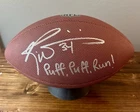 Ricky Williams Autographed Football Inscribed “Puff, Puff, Run” Schwartz COA